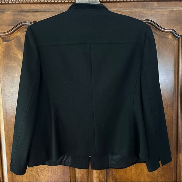 Talbots Black Blazer Jacket Zip Front Wool Stretch Women Plus size 18W - Picture 9 of 15